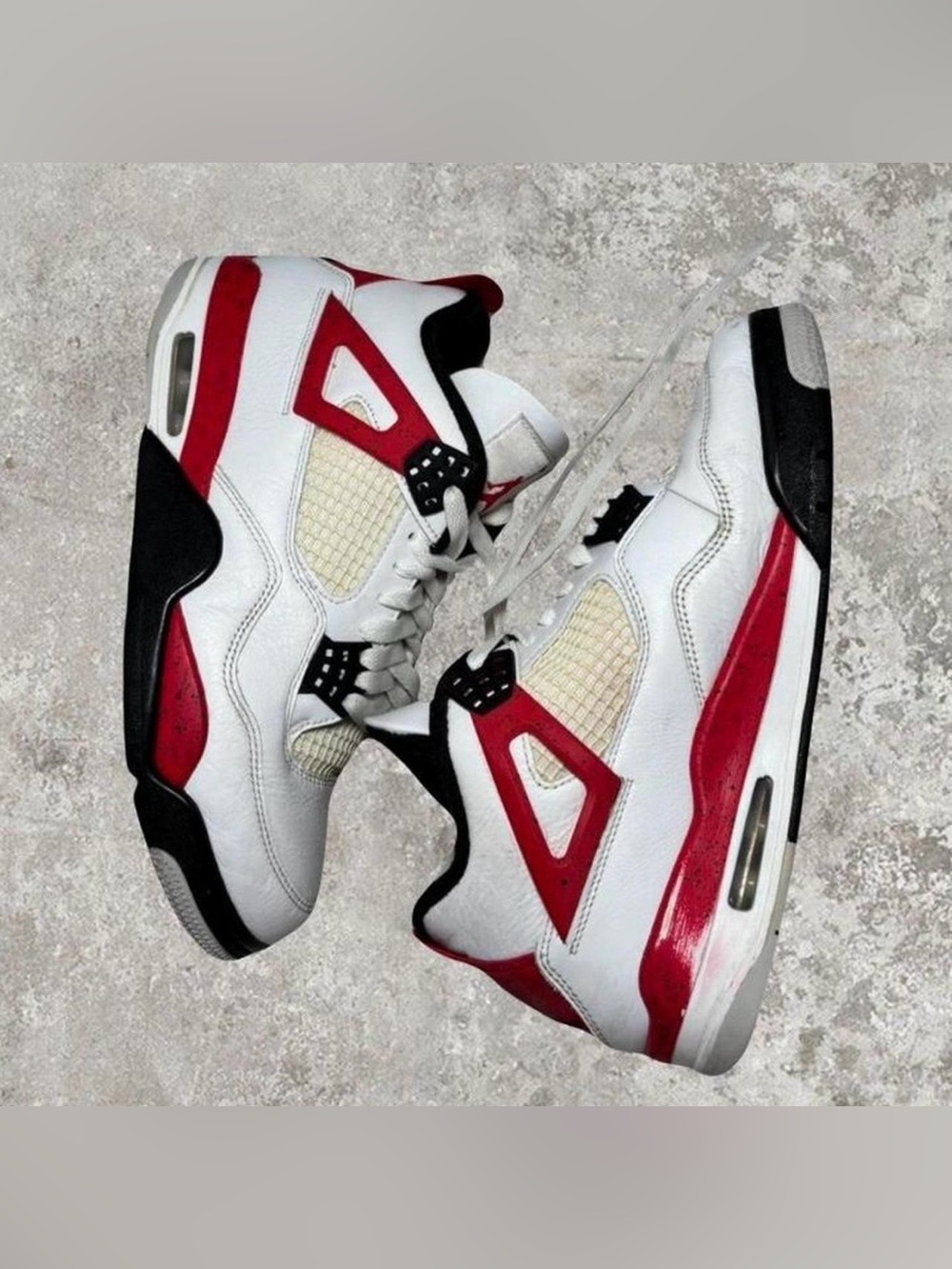 Nike Air Jordan 4 Red Cement Black White